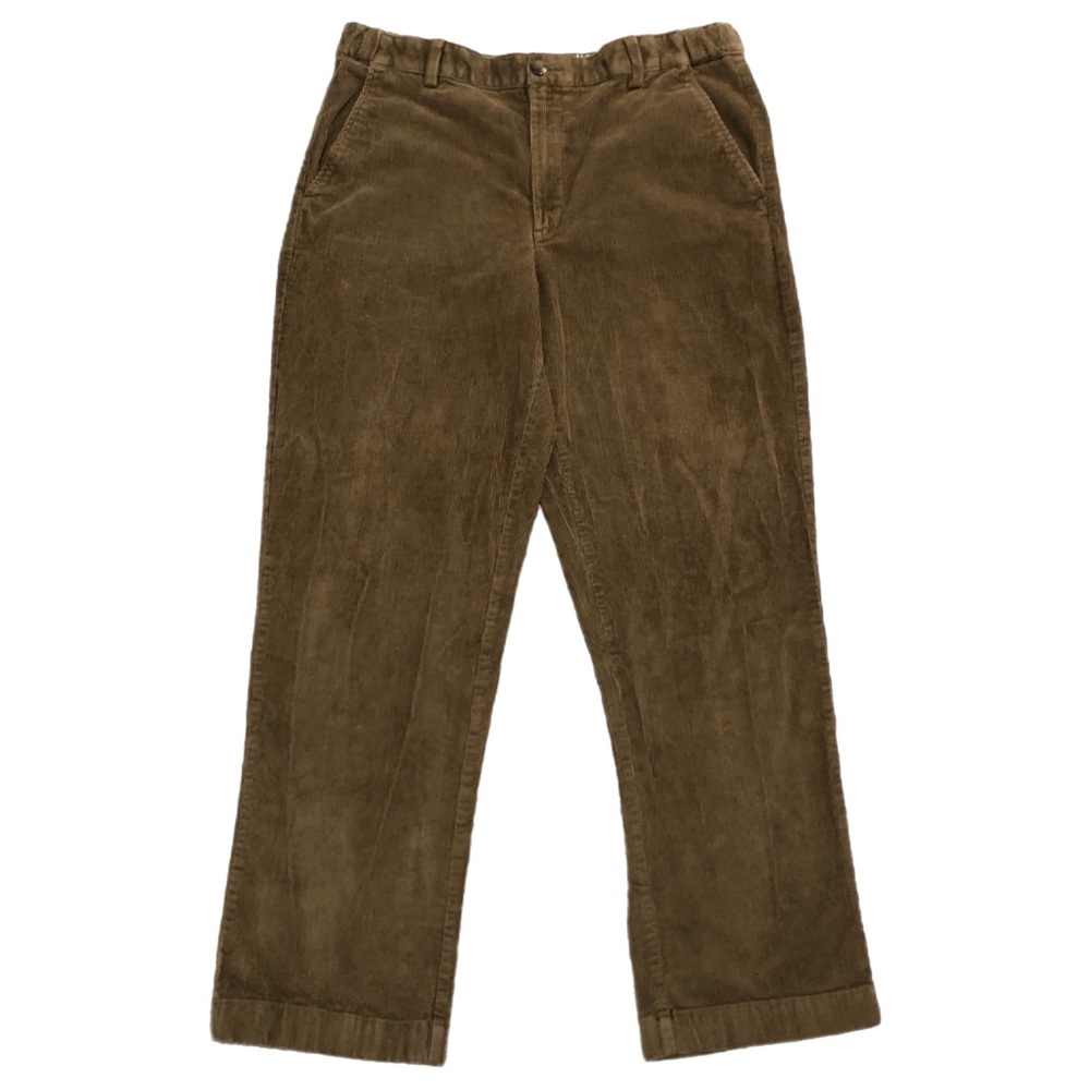 LL Bean Pants Mens 35x30 Brown Comfort Waist Corduroy Casual Cotton Straight Leg - Picture 2 of 11